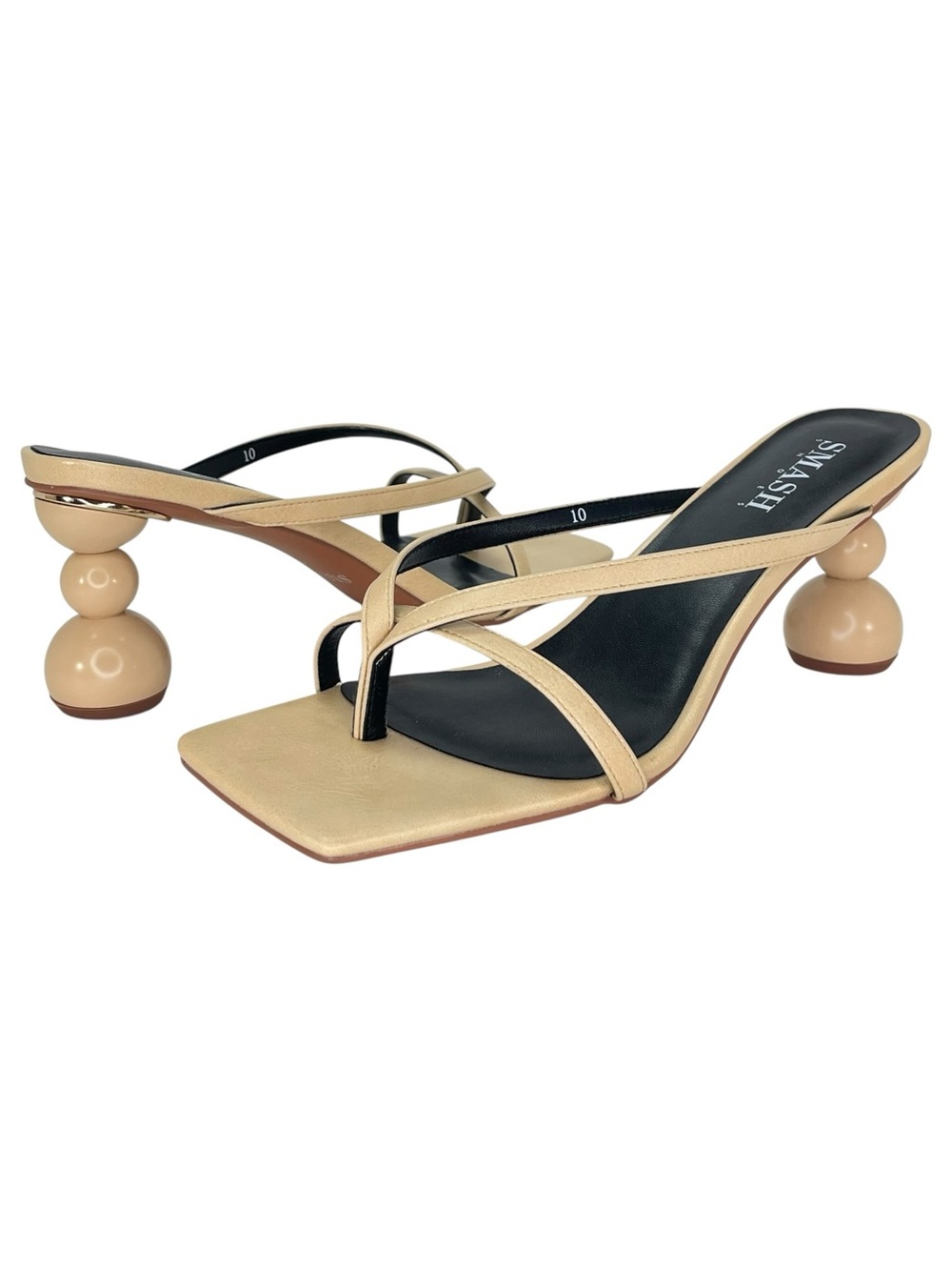 Smash Shoes Bailey Beige Womens Thong Sandals Size 10M